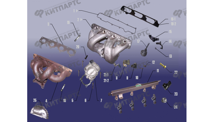 Впускной, выпускной коллекторы Chery