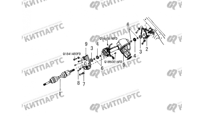 Привод переднего моста Great Wall