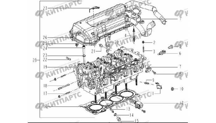 Головка блока цилиндров Geely